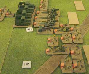 A closer view of the Russian attack. The firepower of the 3 Artillery Regiments of the 7th Artillery Division adds great offensive power to the Russian assault.  Dave Parkin