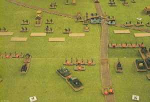 The Russian prepare their assault on the centre of the German front-line.  Dave Parkin